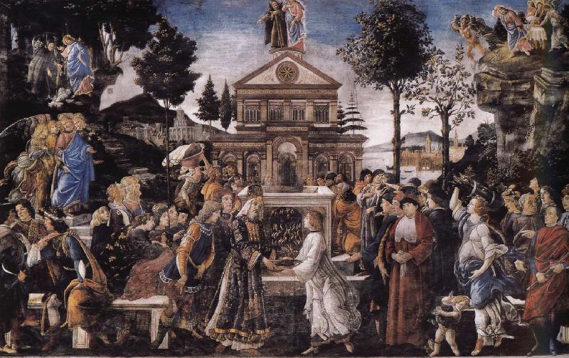 Sandro Botticelli The temptation of Christ Norge oil painting art
